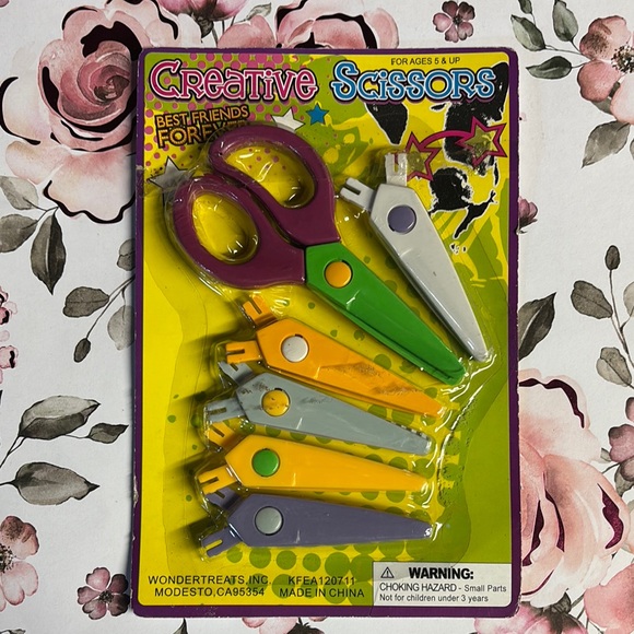 Creative Scissors Set with Purple and Yellow Handles - Picture 1 of 1